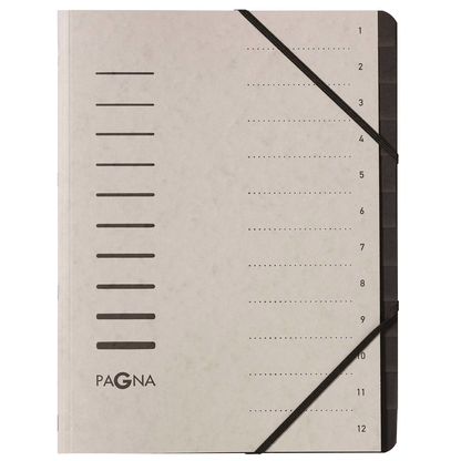 Artikelbild für PAGNA Ordnungsmappe 12 Fächer grau, 1 St., Artikelnummer 366652