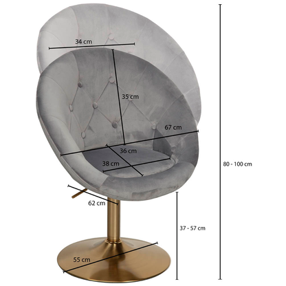 Artikelbild 2 für WOHNLING Besuchersessel WL6.299 grau Stoff, 1 St., Artikelnummer 438992