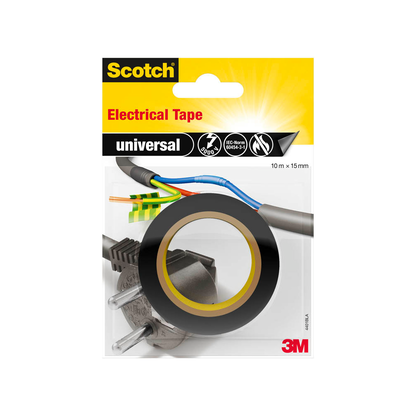 Artikelbild für Scotch universal Electrical Tape Isolierband schwarz 15,0 mm x 10,0 m 1 Rolle, Artikelnummer 570596