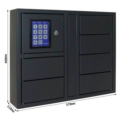 Artikelbild 3 für ROTTNER Key Depot 6 Schlüsseltresor anthrazit, Elektronik- und Standardschloss, 57,0 x 11,8 x 46,0 cm, 1 St., Artikelnummer 653229