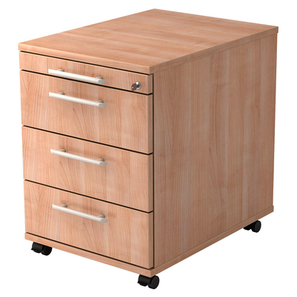 Artikelbild für HAMMERBACHER Orbis Rollcontainer nussbaum 4 Auszüge 42,8 x 58,0 x 59,0 cm, Artikelnummer 636915