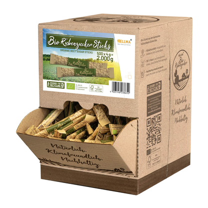 Artikelbild für HELLMA Bio-Zucker, 500 x 4 g, Artikelnummer 968273