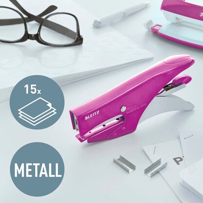 Artikelbild 2 für LEITZ Heftzange 5531 WOW violett-metallic, 1 St., Artikelnummer 250199