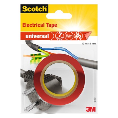 Artikelbild für Scotch universal Electrical Tape Isolierband rot 15,0 mm x 10,0 m 1 Rolle, Artikelnummer 570687