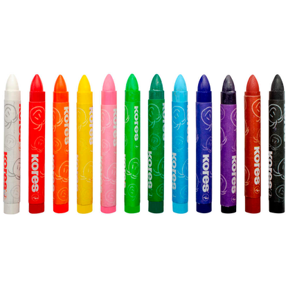 Artikelbild für Kores® KRAYONES Wachsmalstifte farbsortiert, 12 St., Artikelnummer 766679