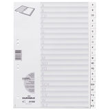 Artikelbild 1 für DURABLE Ordnerregister DIN A4 Vollformat A-Z weiß 20-teilig, 1 Satz, Artikelnummer 433342