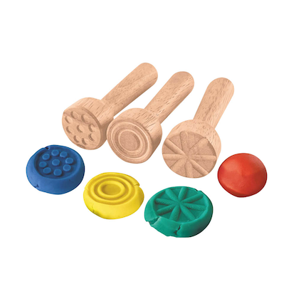 Artikelbild 2 für JOVI MY FIRST PLASTILINA Motivstempel-Set 3 verschiedene Reliefs, 1 St., Artikelnummer 321598