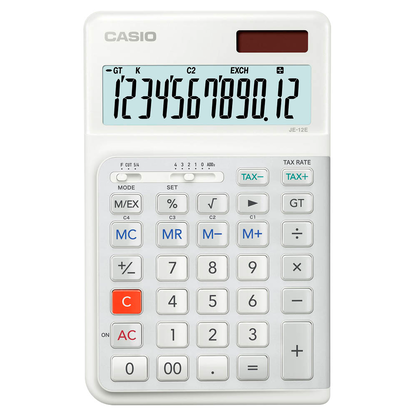 Artikelbild für CASIO JE-12E-WE Tischrechner weiß, Artikelnummer 836672