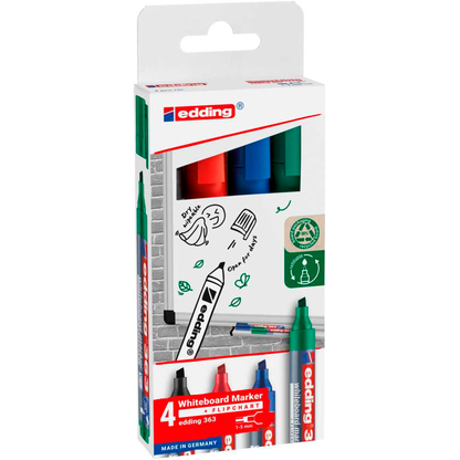 Artikelbild 2 für edding 363 Whiteboard-Marker farbsortiert 1,0 - 5,0 mm, 4 St., Artikelnummer 477950