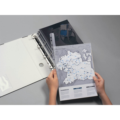 Artikelbild 4 für DURABLE Klemmschienen mit Abheftleiste transparent DIN A4 30 Blatt, 50 St., Artikelnummer 338160