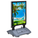 Artikelbild 1 für update displays Kundenstopper WindPro LED silber DIN A1 2 Fächer 74,0 x 63,0 x 122,3 cm, 1 St., Artikelnummer 480259