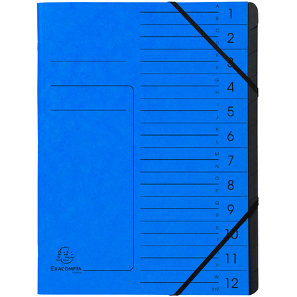 Artikelbild für Exacompta Ordnungsmappe 12 Fächer blau, 1 St., Artikelnummer 286983