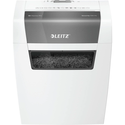 Artikelbild 3 für LEITZ IQ Home Aktenvernichter mit Partikelschnitt P-4, 4 x 28 mm, bis 6 Blatt, weiß, Artikelnummer 435877