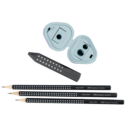 Artikelbild 2 für FABER-CASTELL GRIP 2001 Bleistift-Set B schwarz, 1 Set, Artikelnummer 278303