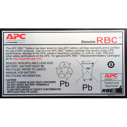 Artikelbild 2 für APC Batterie für USV RBC7 Bleisäurebatterie 17,0 Ah, Artikelnummer 561433