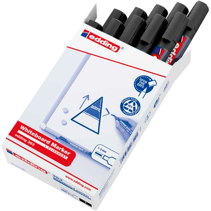 Artikelbild für edding 363 Whiteboard-Marker schwarz 1,0 - 5,0 mm, 10 St., Artikelnummer 477901