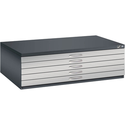 Artikelbild 4 für CP 7200 Planschrank schwarzgrau, weißaluminium 5 Schubladen 135,0 x 96,0 x 42,0 cm, 1 St., Artikelnummer 682570