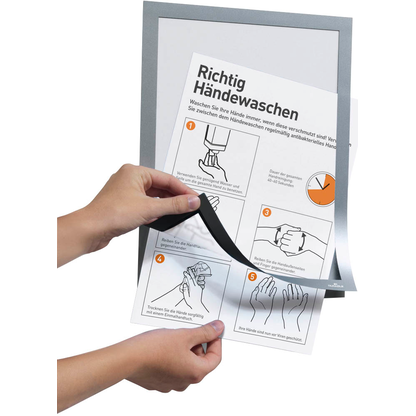 Artikelbild 2 für DURABLE Magnetrahmen selbstklebend DURAFRAME® silber A4, 2 St., Artikelnummer 510560