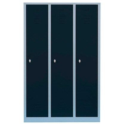 Artikelbild 2 für LÜLLMANN Spind anthrazit, lichtgrau 515138, 3 Schließfächer 118,5 x 50,0 x 180,0 cm, Artikelnummer 185452