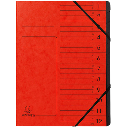 Artikelbild für Exacompta Ordnungsmappe 12 Fächer rot, 1 St., Artikelnummer 287001