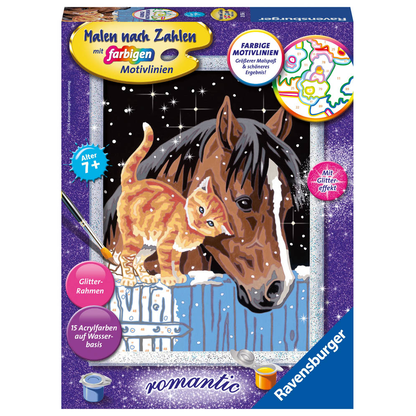 Artikelbild für Ravensburger Malen-nach-Zahlen Fohlen mit Kätzchen mehrfarbig, Artikelnummer 475837