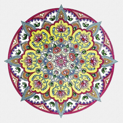 Artikelbild 2 für URSUS® Diamond Painting Mandala mehrfarbig, Artikelnummer 232789