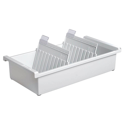 Artikelbild 2 für HAN Karteikasten DIN A6 für 1.300 Karteikarten grau ohne Deckel, Artikelnummer 184168