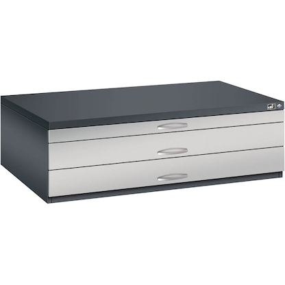Artikelbild 4 für CP 7200 Planschrank schwarzgrau, weißaluminium 3 Schubladen 135,0 x 96,0 x 42,0 cm, 1 St., Artikelnummer 682498