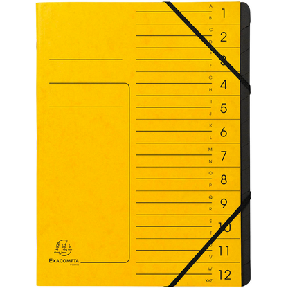 Artikelbild für Exacompta Ordnungsmappe 12 Fächer gelb, 1 St., Artikelnummer 287013