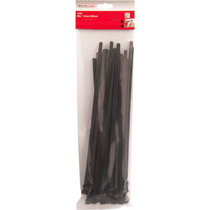 Artikelbild 3 für Werkzeyt Kabelbinder schwarz 300,0 mm x 7,5 mm, 50 St., Artikelnummer 407456