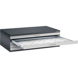 Artikelbild 1 für CP 7200 Planschrank schwarzgrau, weißaluminium 5 Schubladen 135,0 x 96,0 x 42,0 cm, 1 St., Artikelnummer 682570