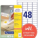 Artikelbild 1 für AVERY Zweckform Etiketten L4736REV-25 weiß 45,7 x 21,2 mm, 30 Blatt, Artikelnummer 345710