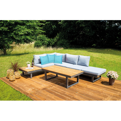 Artikelbild 13 für greemotion Loungegruppe San Jose grau, anthrazit Holz, Metall, 13-teilig, Artikelnummer 422727