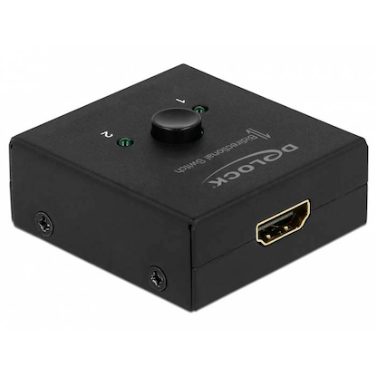 Artikelbild für DeLOCK 2 in1 Umschalter bidirektional 4K 60 Hz HDMI-Switch, Artikelnummer 383424