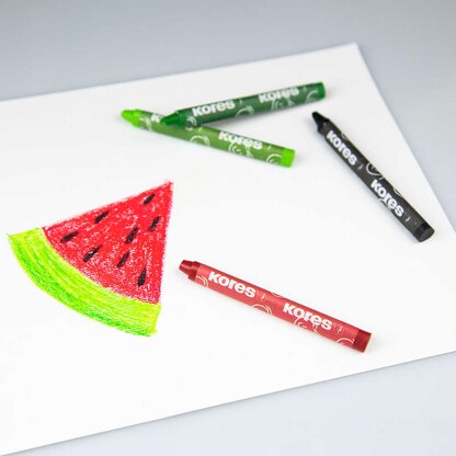 Artikelbild 4 für Kores® KRAYONES Wachsmalstifte farbsortiert, 12 St., Artikelnummer 766679