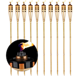 Artikelbild 1 für relaxdays Gartenfackeln braun, 10 St., Artikelnummer 351934