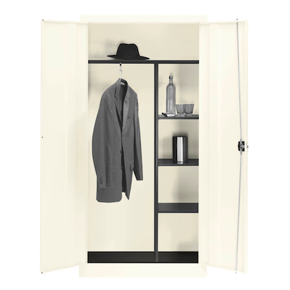 Artikelbild für mauser Stahlschrank BF 4K - 9010/9010 reinweiß 3 Fachböden 95,0 x 42,0 x 195,0 cm, aufgebaut, 1 St., Artikelnummer 600641