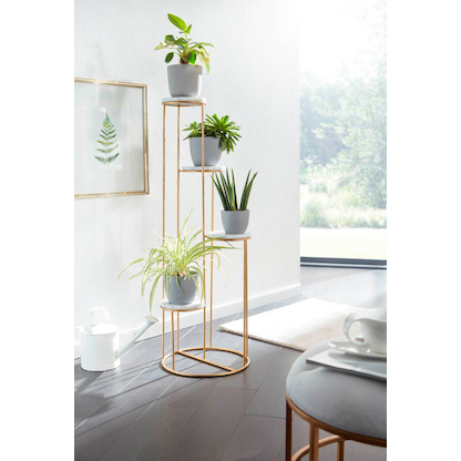 Artikelbild 4 für WOHNLING Pflanzenständer Metall, Ø 36,5 cm gold rund, 1 St., Artikelnummer 166498