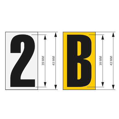 Artikelbild 2 für EICHNER Ziffern 0-9 Magnete gelb 22,5 x 32,5 cm, 2 Bogen, Artikelnummer 702539