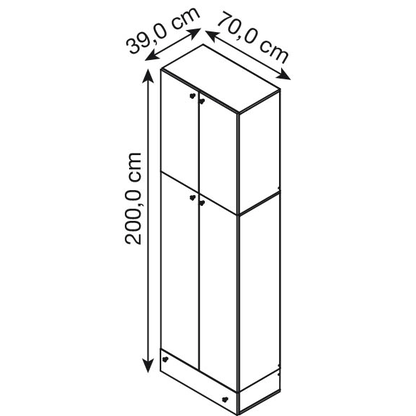 Artikelbild 2 für VCM my office Aktenschrank XXL Lona, 917794 buche 3 Fachböden 70,0 x 200,0 x 39,0 cm, Artikelnummer 849131