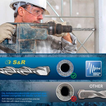 Artikelbild 7 für S&R Hammerbohrer-Set, 7-teilig, Artikelnummer 316228