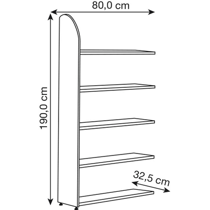 Artikelbild 2 für Kerkmann Aktenregal Dante lichtgrau 80,0 x 32,5 x 190,0 cm, 1 St., Artikelnummer 658864