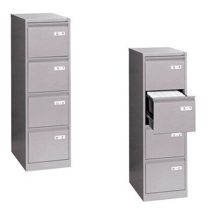 Artikelbild für BISLEY LIGHT Hängeregistraturschrank silber 4 Schubladen 41,3 x 62,2 x 132,1 cm, 1 St., Artikelnummer 210161