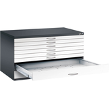 Artikelbild 1 für CP 7200 Planschrank schwarzgrau, verkehrsweiß 8 Schubladen 135,0 x 96,0 x 76,0 cm, 1 St., Artikelnummer 683526