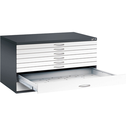 Artikelbild für CP 7200 Planschrank schwarzgrau, verkehrsweiß 8 Schubladen 135,0 x 96,0 x 76,0 cm, 1 St., Artikelnummer 683526