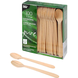 Artikelbild 1 für PAPSTAR Einweg-Kaffeelöffel pure, Holz, 100 St., Artikelnummer 130944