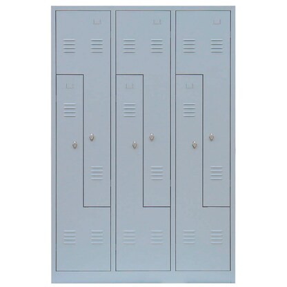 Artikelbild 3 für LÜLLMANN Z-Spind lichtgrau 525120, 6 Schließfächer 118,5 x 50,0 x 180,0 cm, Artikelnummer 186498