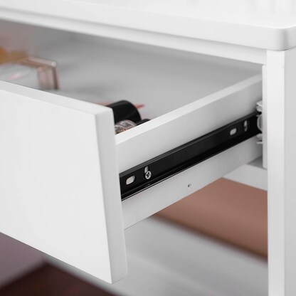 Artikelbild 5 für VASAGLE Schminktisch rechteckig Melamin, Spanplatte weiß 100,0 x 40,0 x 142,0 cm, 1 St., Artikelnummer 438347