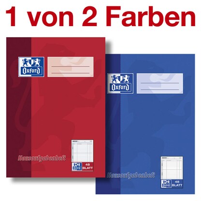 Artikelbild 2 für OXFORD Hausaufgabenheft Lineatur SL liniert DIN A5 ohne Rand, 48 Blatt, 1 St., Artikelnummer 107375