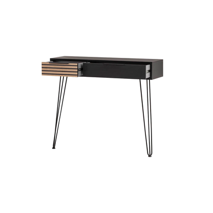 Artikelbild 3 für MÖBELPARTNER Hank Konsolentisch rechteckig Holzwerkstoff eiche, schwarz 103,7 x 32,1 x 88,4 cm, 1 St., Artikelnummer 255228